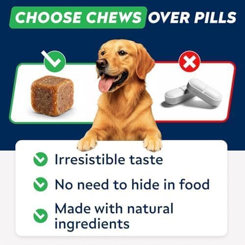 STRELLALAB Dog Allergy & Itching Relief - Skin&Coat Support Chews w/Omega 3