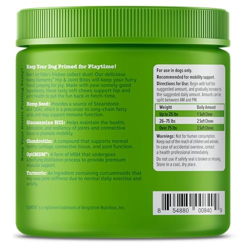 Zesty Paws Glucosamine for Dogs - Dog Joint Supplement, Bacon, 90 Ct