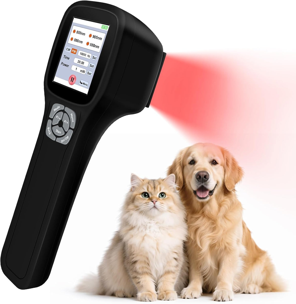 Cold Laser Therapy Device for Dogs, with 4 Wavelengths and Touch Screen