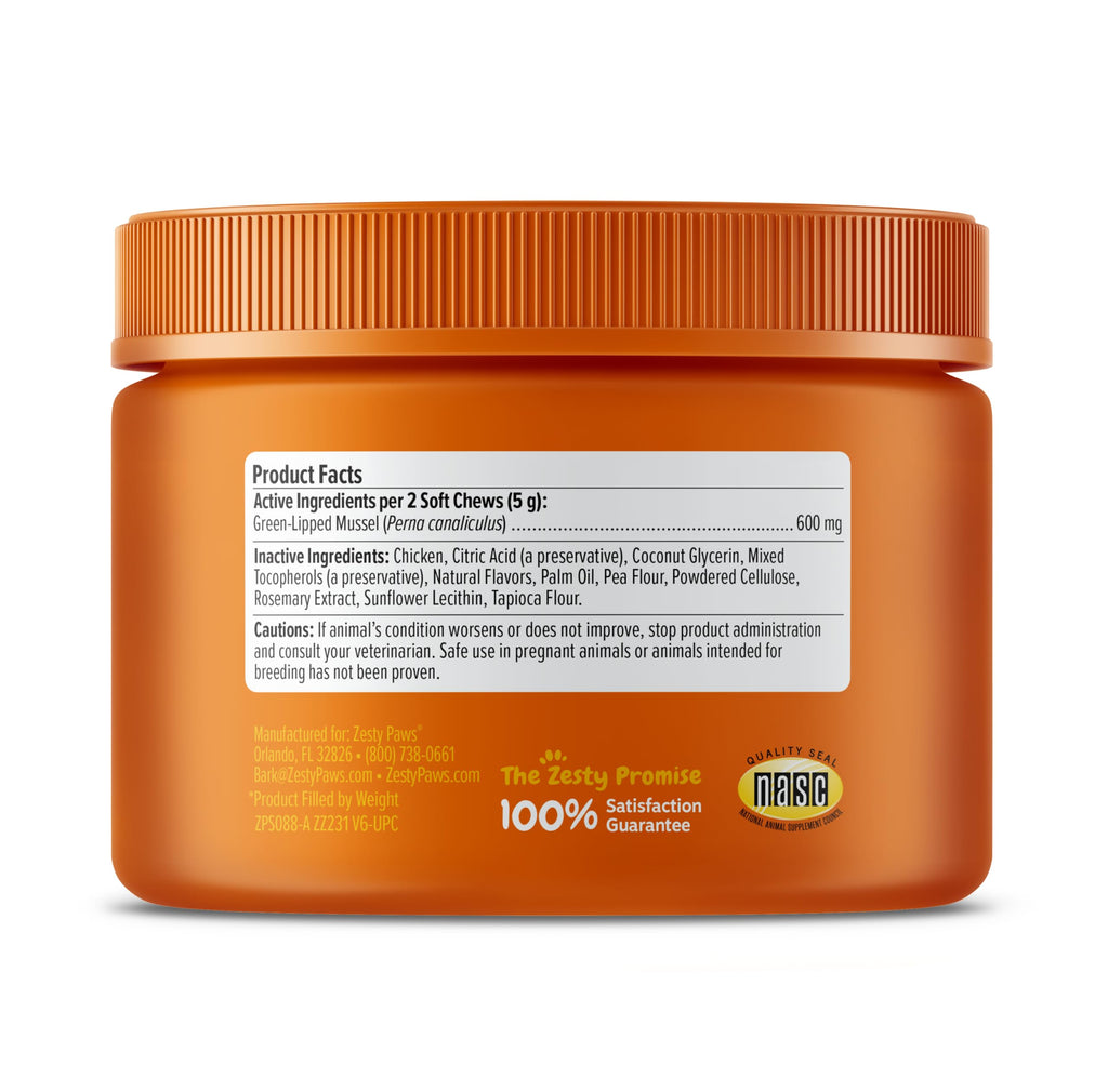 Zesty Paws Glucosamine for Dogs - Dog Joint Supplement, Bacon, 90 Ct