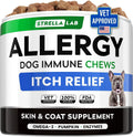 STRELLALAB Dog Allergy & Itching Relief - Skin&Coat Support Chews w/Omega 3