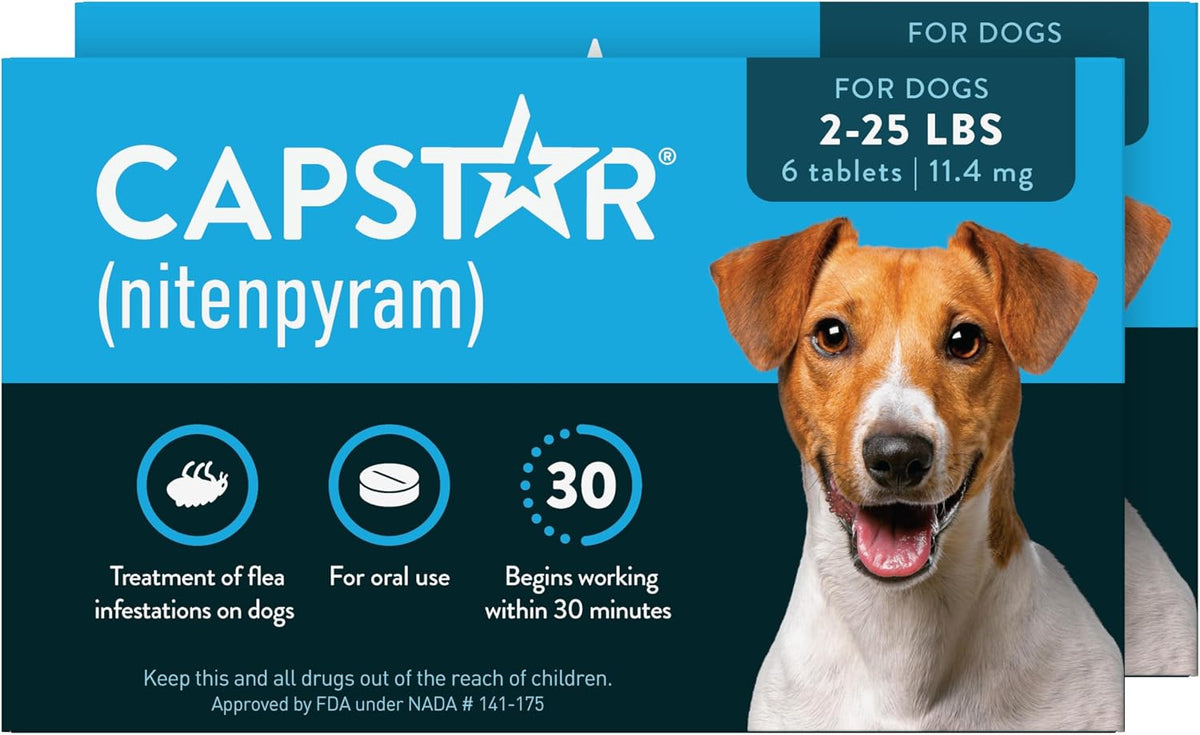 Capstar (nitenpyram) Fast-Acting Oral Flea Treatment for Dogs 2-25 lbs