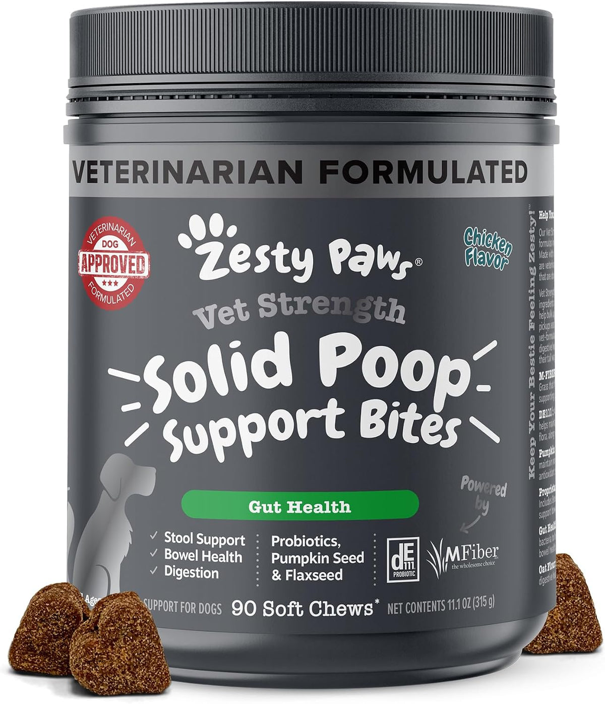 Zesty Paws Probiotics for Dogs - Gut Health Soft Chews, Pumpkin, 90 Ct