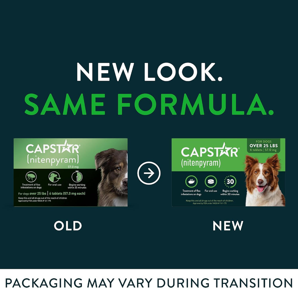 Capstar (nitenpyram) Fast-Acting Oral Flea Treatment for Dogs 2-25 lbs