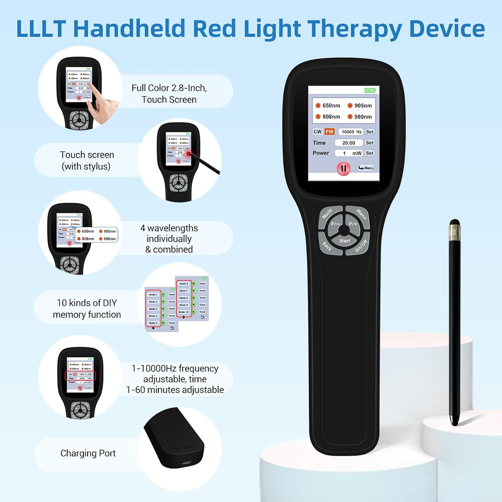 Cold Laser Therapy Device for Dogs, with 4 Wavelengths and Touch Screen