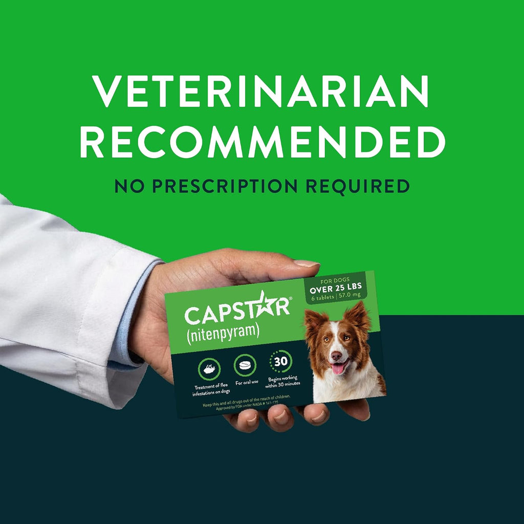Capstar (nitenpyram) Fast-Acting Oral Flea Treatment for Dogs 2-25 lbs