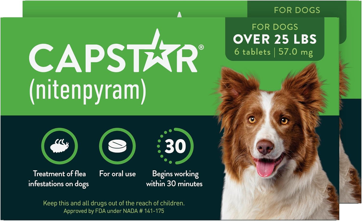 Capstar (nitenpyram) Fast-Acting Oral Flea Treatment for Dogs 2-25 lbs