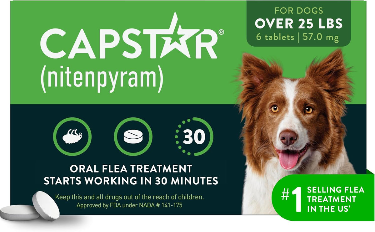 Capstar (nitenpyram) Fast-Acting Oral Flea Treatment for Dogs 2-25 lbs