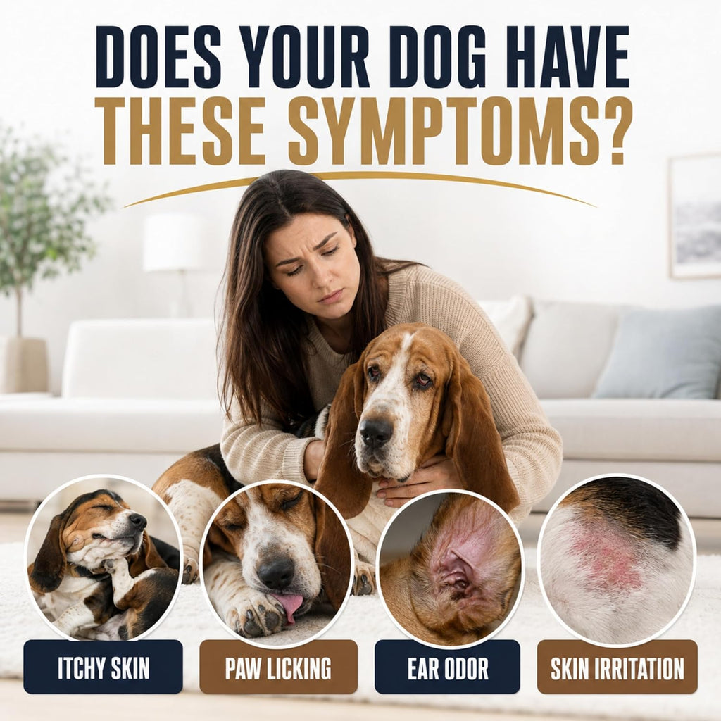 Yeast Infection Treatment for Dogs – Anti Yeast Supplement for Itchy Skin, Itchy Ears, Paw Licking & Odor – Probiotic + Herbal Blend for Gut Balance – Bacon Flavored Dog Chews, 150 Soft Chews