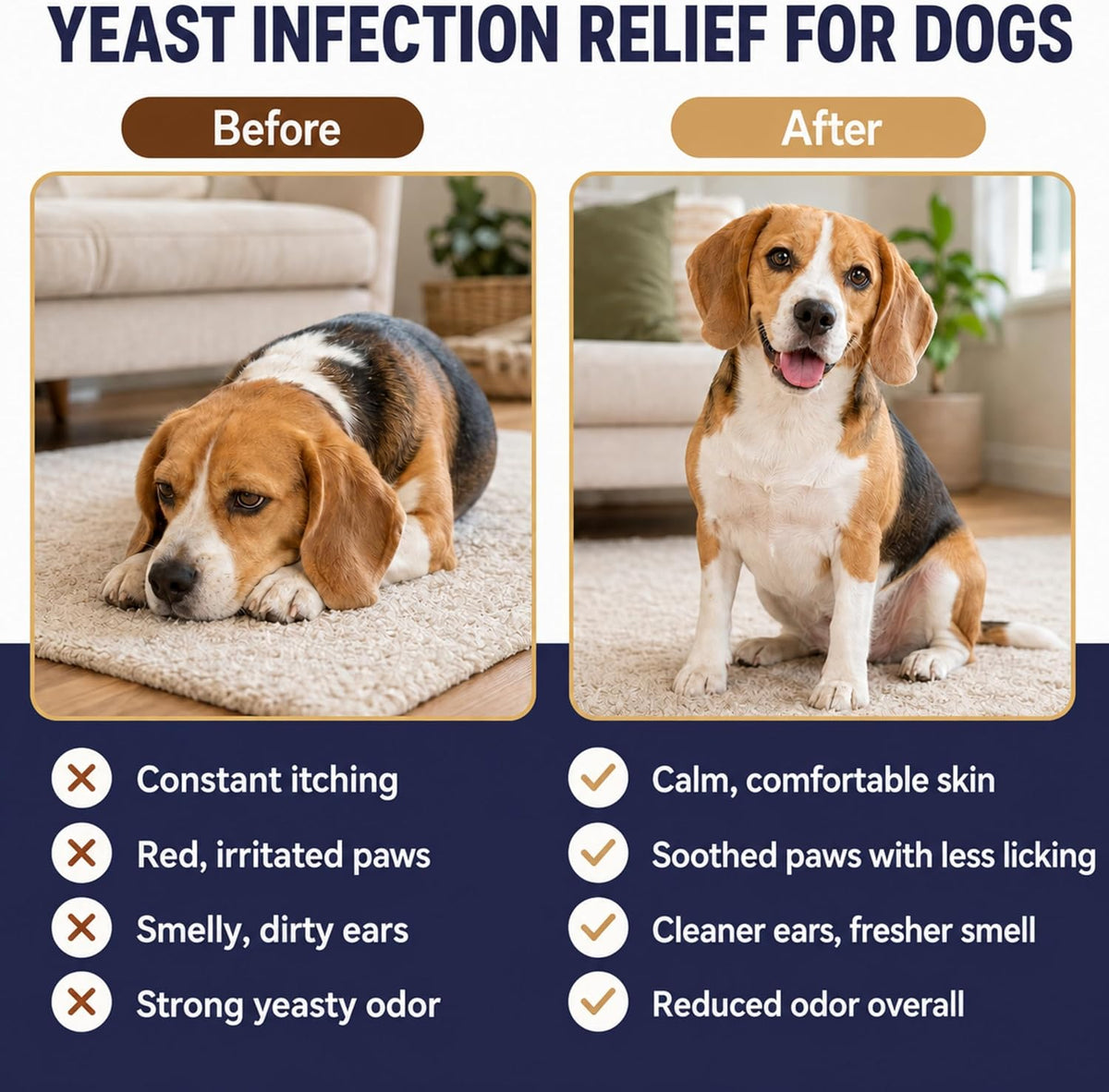 Yeast Infection Treatment for Dogs – Anti Yeast Supplement for Itchy Skin, Itchy Ears, Paw Licking & Odor – Probiotic + Herbal Blend for Gut Balance – Bacon Flavored Dog Chews, 150 Soft Chews