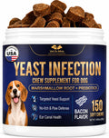 Yeast Infection Treatment for Dogs – Anti Yeast Supplement for Itchy Skin, Itchy Ears, Paw Licking & Odor – Probiotic + Herbal Blend for Gut Balance – Bacon Flavored Dog Chews, 150 Soft Chews