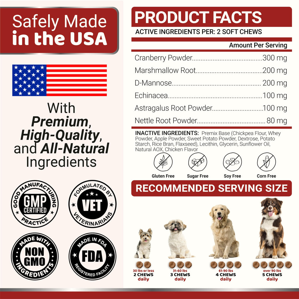 Dog Allergy Relief Chews - 240 Immune Treats, Dog Itching Skin Relief Pills