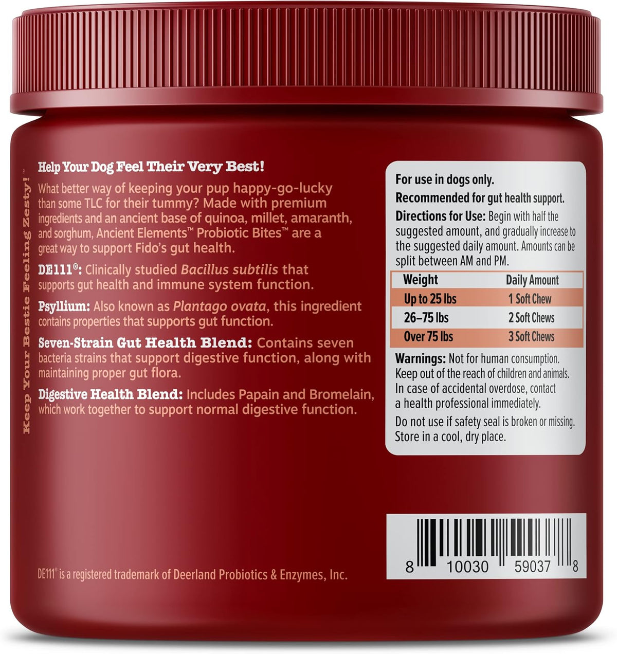 Zesty Paws Probiotics for Dogs - Gut Health Soft Chews, Pumpkin, 90 Ct