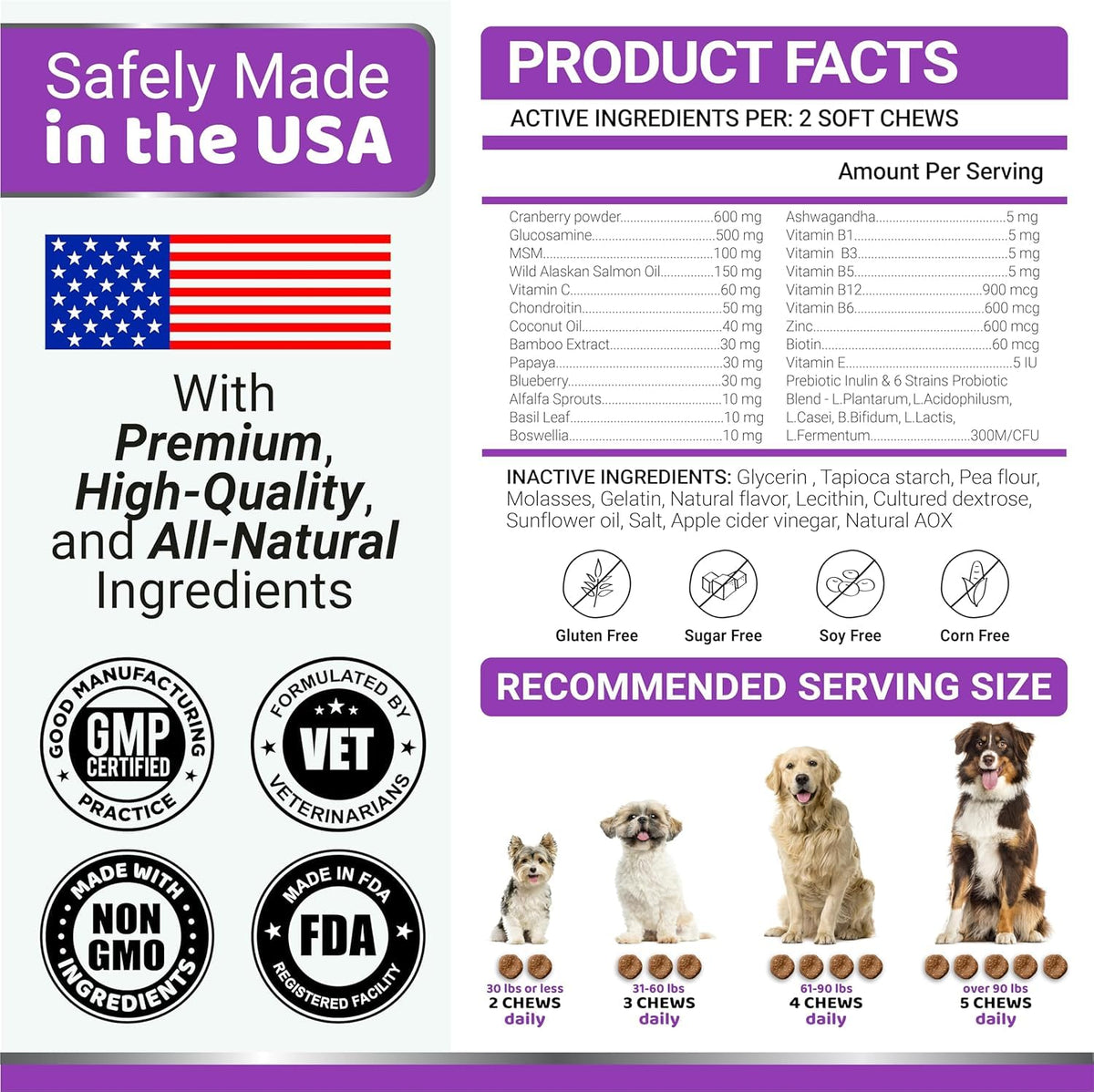 Dog Allergy Relief Chews - 240 Immune Treats, Dog Itching Skin Relief Pills