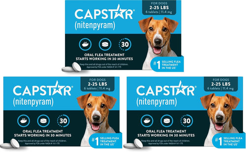 Capstar (nitenpyram) Fast-Acting Oral Flea Treatment for Dogs 2-25 lbs
