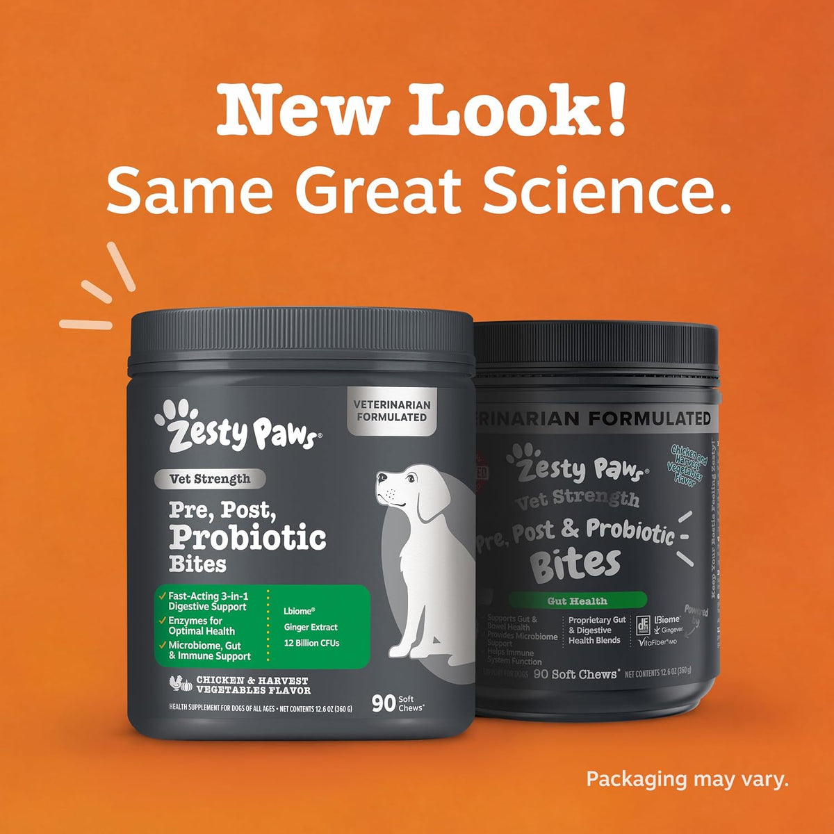 Zesty Paws Probiotics for Dogs - Gut Health Soft Chews, Pumpkin, 90 Ct