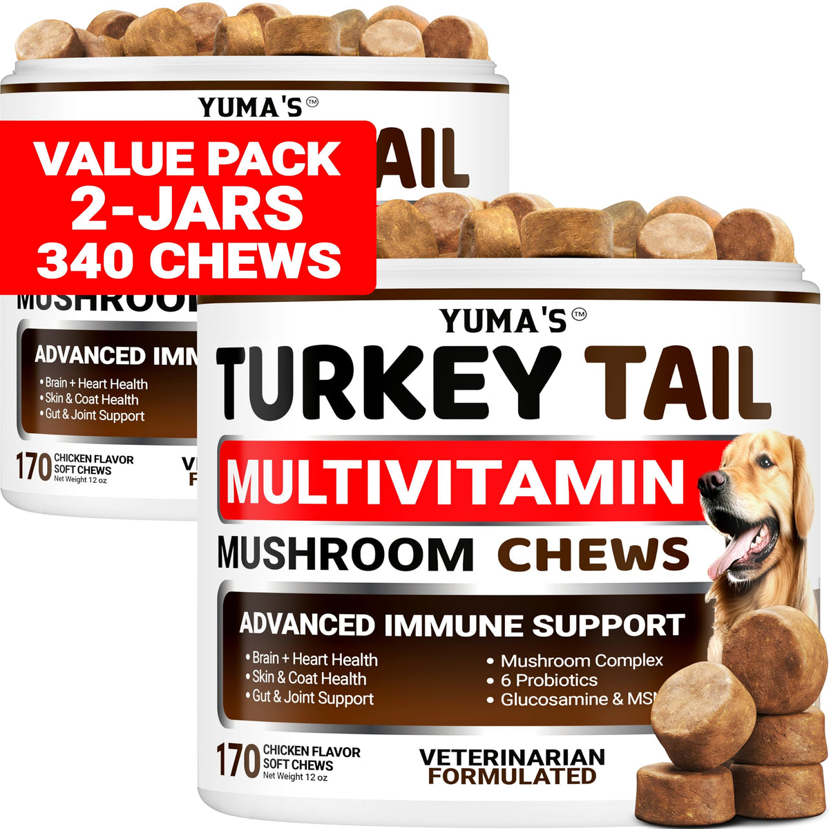 Dog Allergy Relief Chews - 240 Immune Treats, Dog Itching Skin Relief Pills