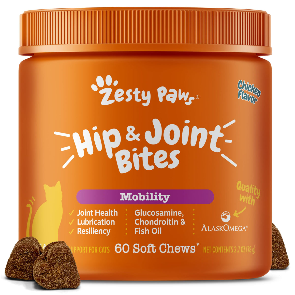Zesty Paws Glucosamine for Dogs - Dog Joint Supplement, Bacon, 90 Ct