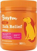 Zesty Paws Dog Itch Relief Chews - Omega-3 Fish Oil for Dogs, Chicken, 90ct