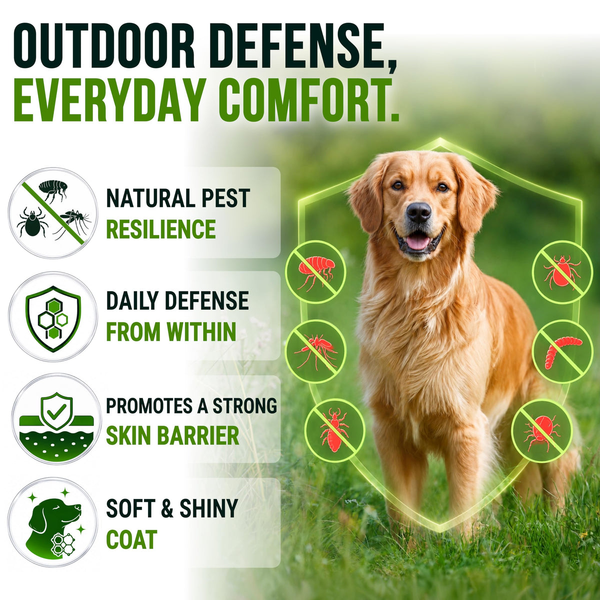 Dog Allergy Relief Chews - Skin Health & Anti-Itch Supplement with Omega-3