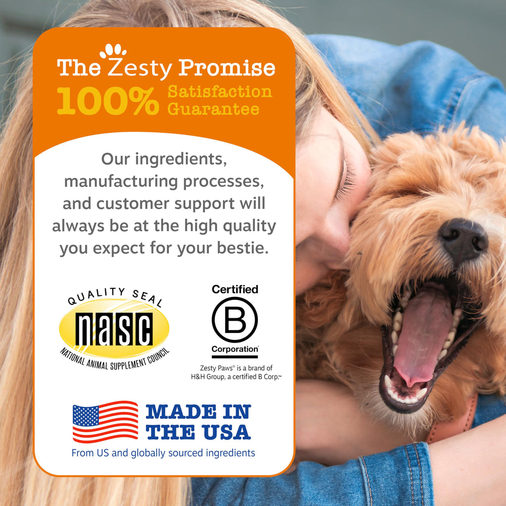 Zesty Paws Glucosamine for Dogs - Dog Joint Supplement, Bacon, 90 Ct