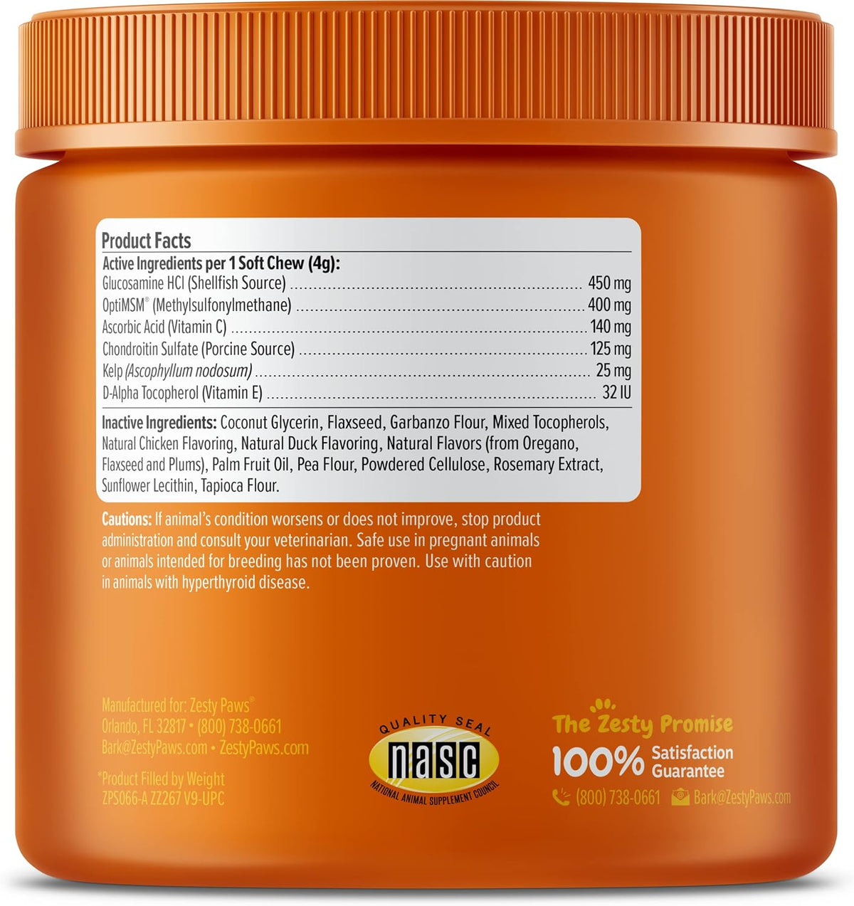 Mobility Bites for Dogs, Hip and Joint, All Ages, Duck, 90 Soft Chews, 12.7 oz (360 g), Zesty Paws Discontinued Listing DO NOT Buy