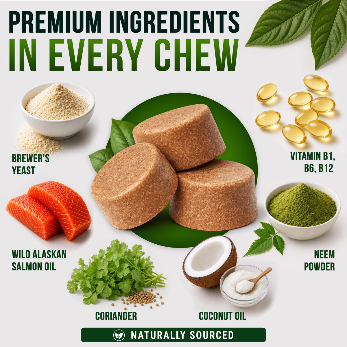 Dog Allergy Relief Chews - Skin Health & Anti-Itch Supplement with Omega-3