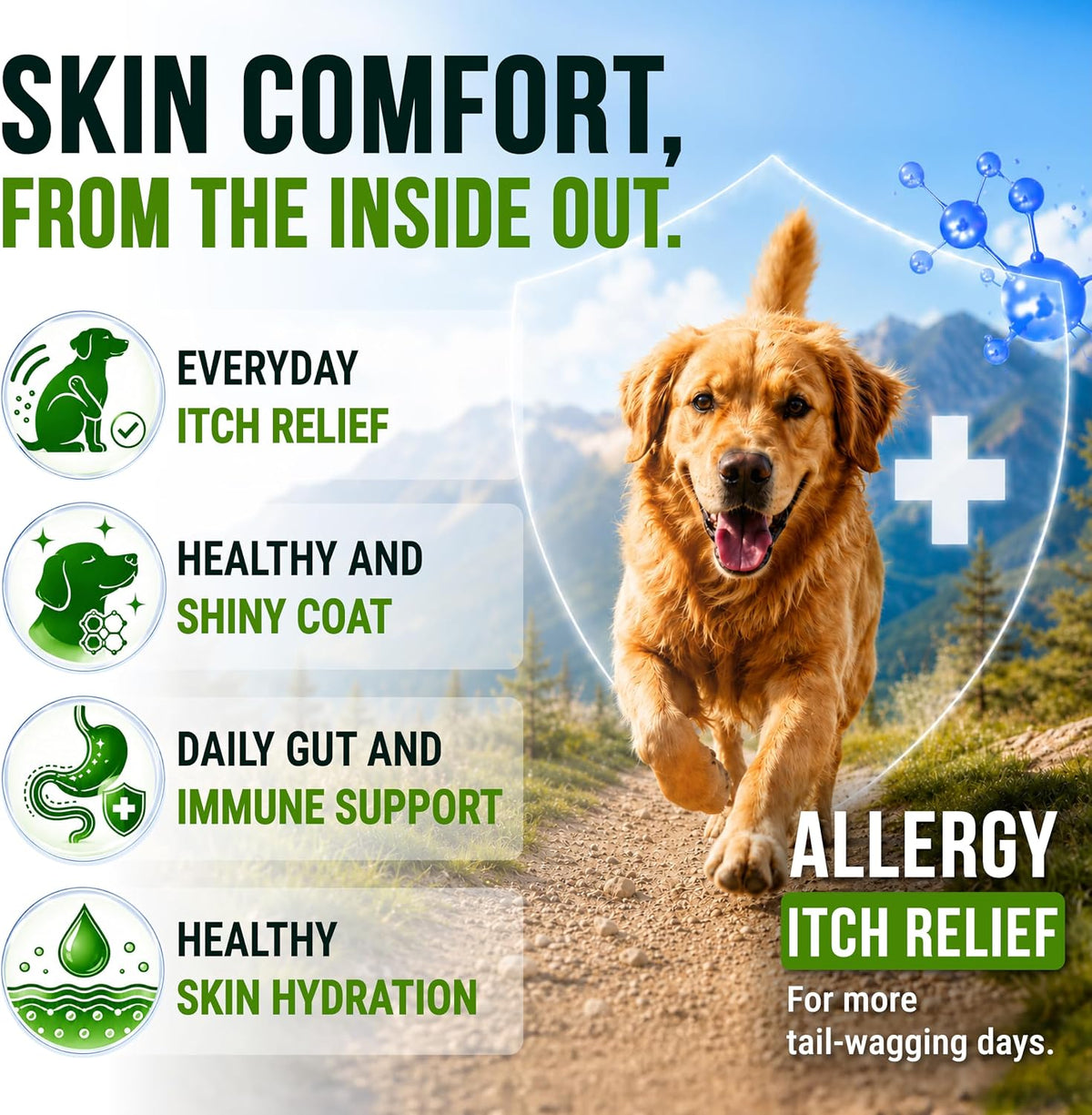 Dog Allergy Relief Chews - Skin Health & Anti-Itch Supplement with Omega-3