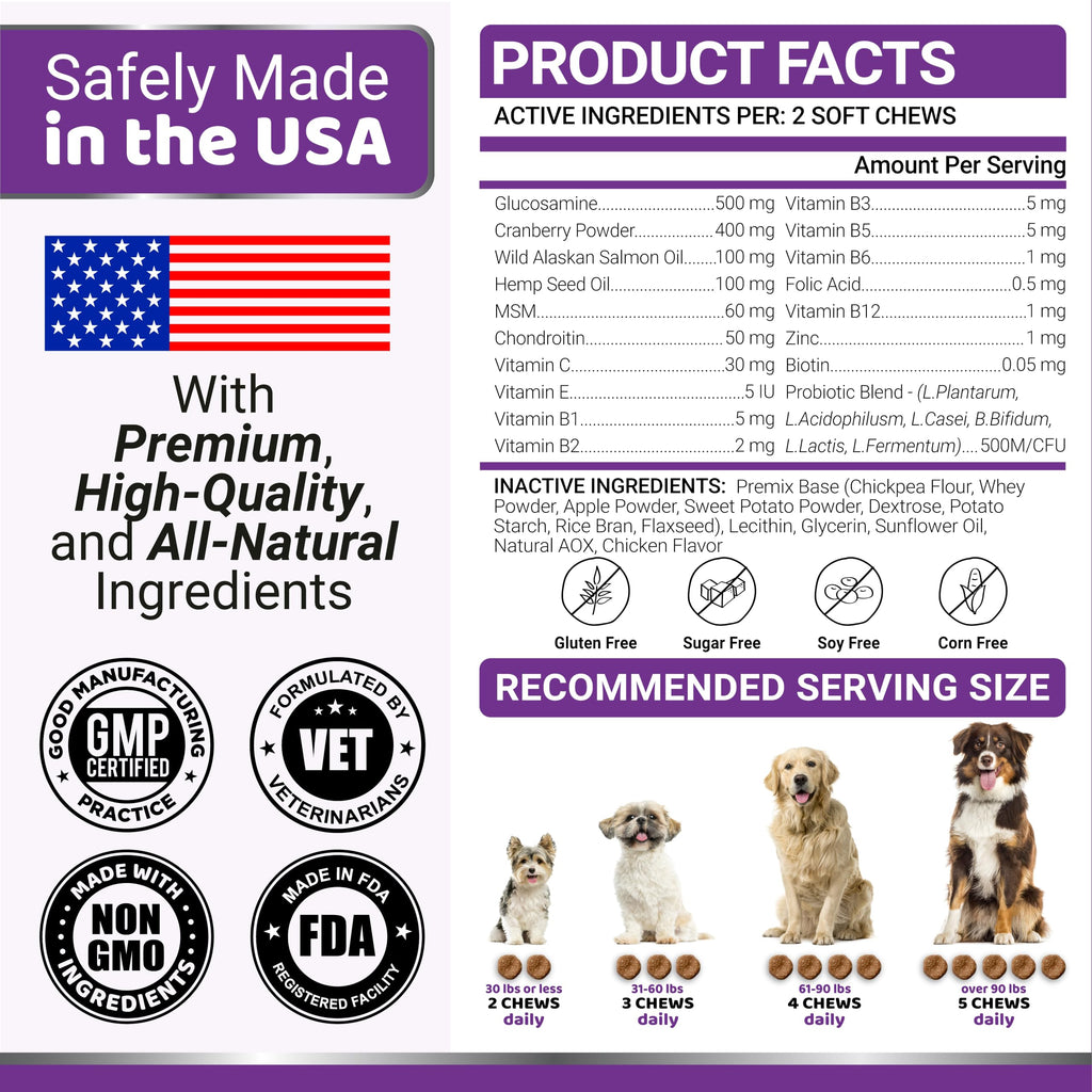 Dog Allergy Relief Chews - 240 Immune Treats, Dog Itching Skin Relief Pills