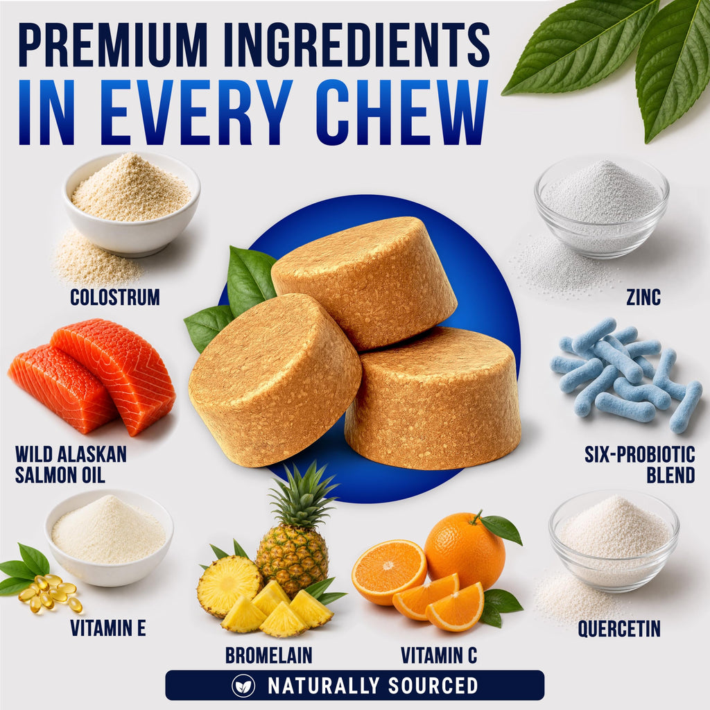 Dog Allergy Relief Chews - Skin Health & Anti-Itch Supplement with Omega-3